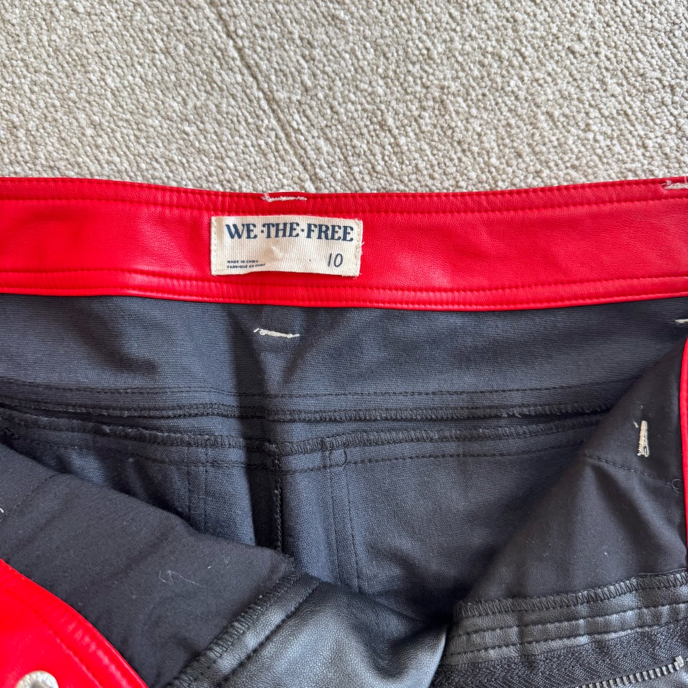 WE THE FREE COLOR BLOCK VEGAN PANTS - SIZE 10 - Picture 5 of 9